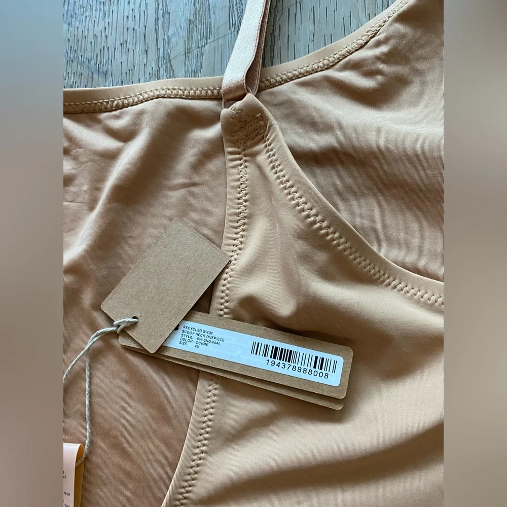 SKIMS Scoop neck One piece Swimsuit in Orche NWT